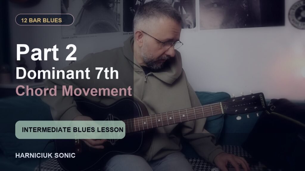 Preview for 12 Bar Blues in A – Part 2: Add 7ths + Backing Track