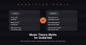 Music theory myths versus reality comparison for guitarists — Harniciuk Sonic