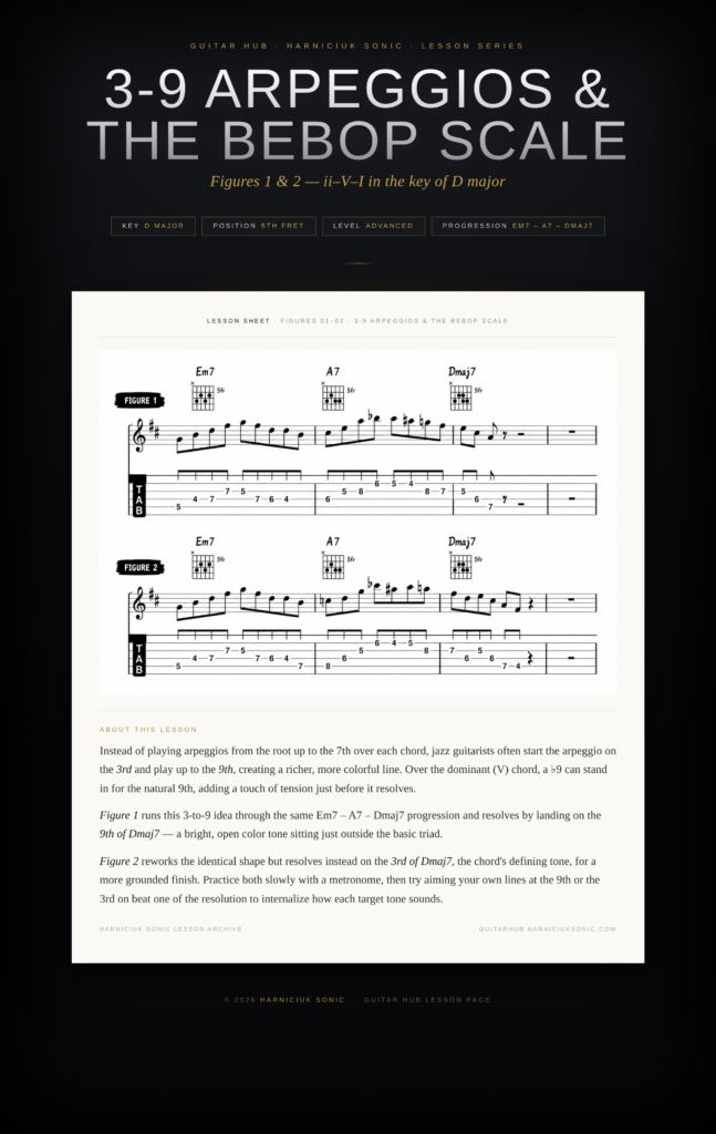 Preview for ARPEGGIOS & THE BEBOP SCALE